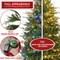 Casafield Pre-Lit Aspen Fir Christmas Tree with White & Multicolored LED Lights, Realistic Artificial Noble Fir with Sturdy Stand